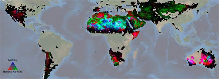 美国国家航空航天局首次发布地球表面矿物全球地图